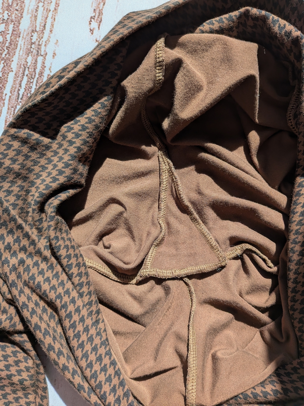 Hatch The Ultimate Before During and After Leggings Chestnut Houndstooth Sz M - Picture 15 of 15